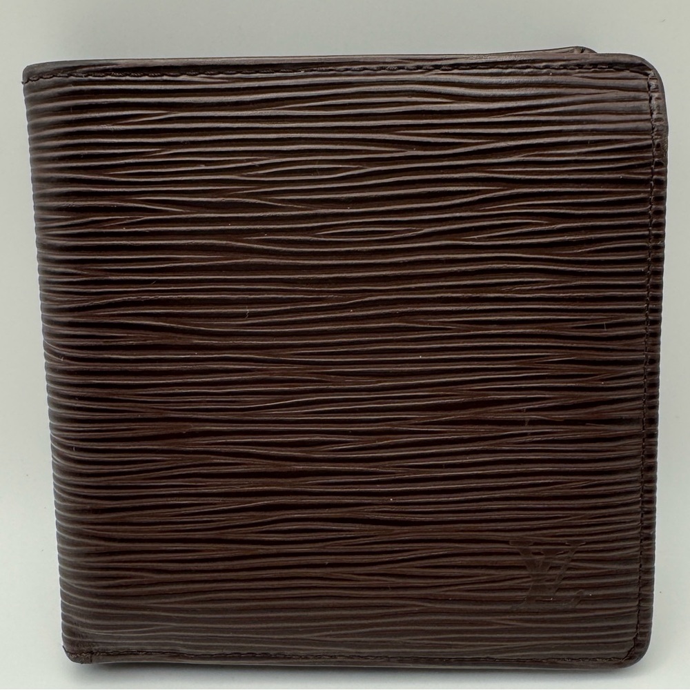 Authentic Louis Vuitton Brown Epi Leather Marco Wallet